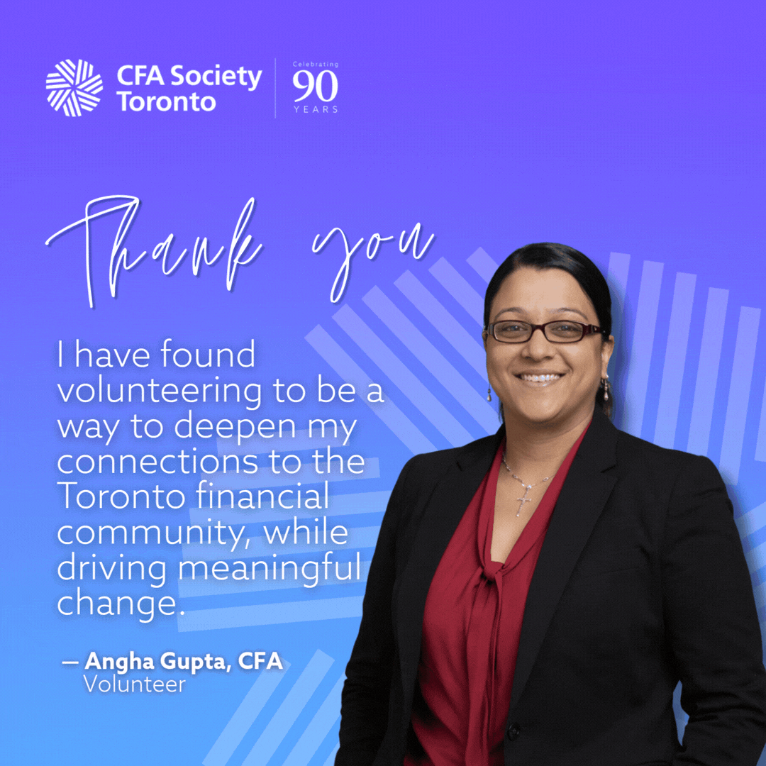 Volunteer: Angha Gupta, CFA